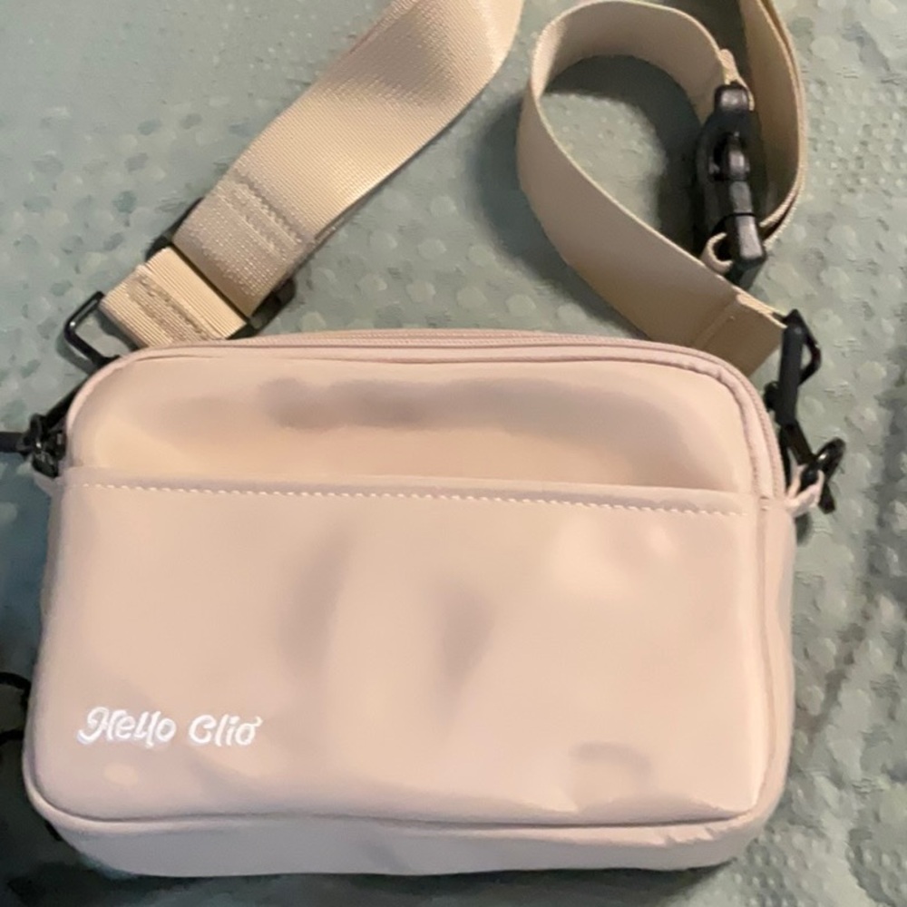 Hello Clio Beige Crossbody Bag